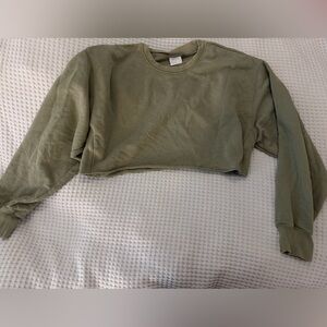 Aritzia TNA Sage Green Long Sleeve Top